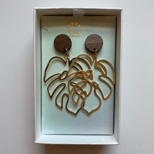 C&C California Palm Leaf Earrings